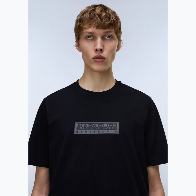 Férfi póló Napapijri S-Box Logo black beauty 3