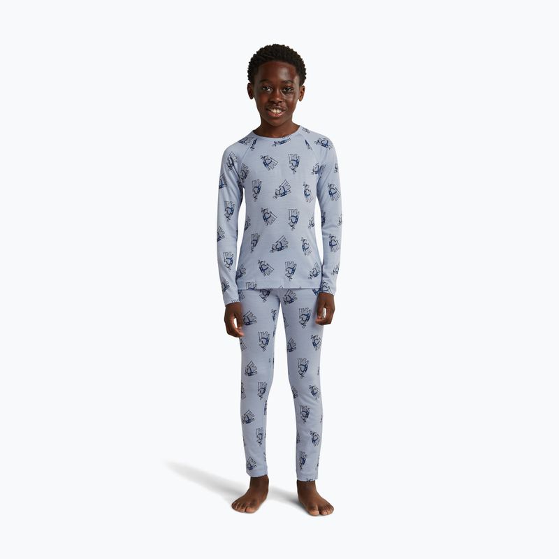 Gyerek thermoaktív nadrág icebreaker Merino 200 Oasis Bear Tour zinc blue/aop 8