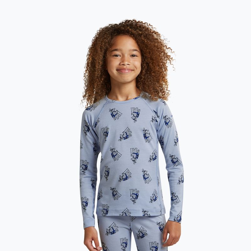 Gyermek Termoaktiv pulóver Icebreaker Merino 200 Oasis Crewe Bear Tour Zinc Blue/Aop 4