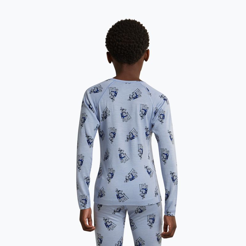 Gyermek Termoaktiv pulóver Icebreaker Merino 200 Oasis Crewe Bear Tour Zinc Blue/Aop 10