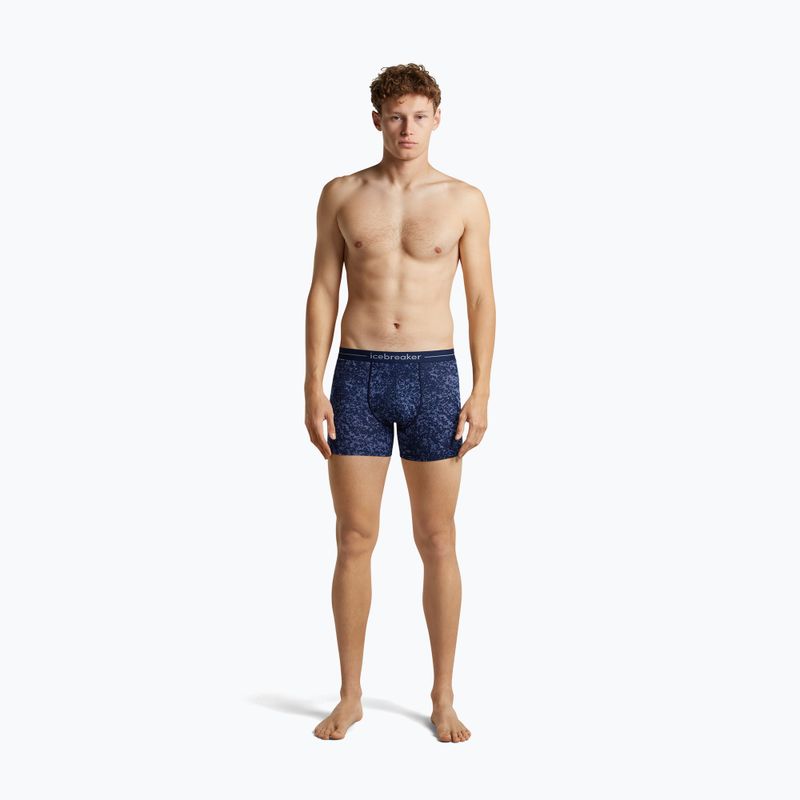 Férfi Termoaktív boxer nadrág Icebreaker Merino 150 Anatomica Moss Bloom midnight navy/aop 3