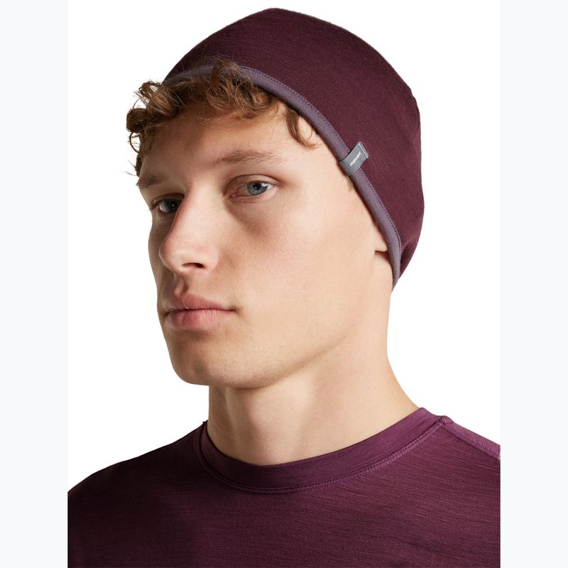 Sapka icebreaker Merino 200 Oasis Reversible Beanie berry/grey plum 7