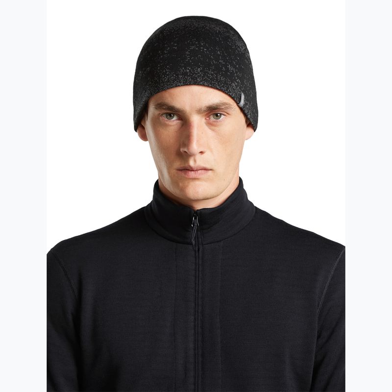 Sapka icebreaker Merino 260 Oasis Vertex Reversible Beanie Chillwave black/obsidian 5