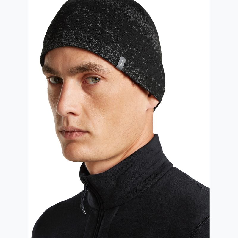 Sapka icebreaker Merino 260 Oasis Vertex Reversible Beanie Chillwave black/obsidian 6