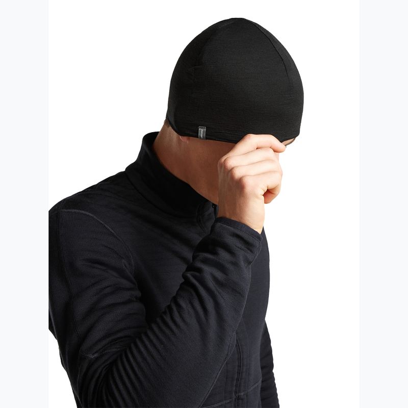 Sapka icebreaker Merino 260 Oasis Vertex Reversible Beanie Chillwave black/obsidian 7