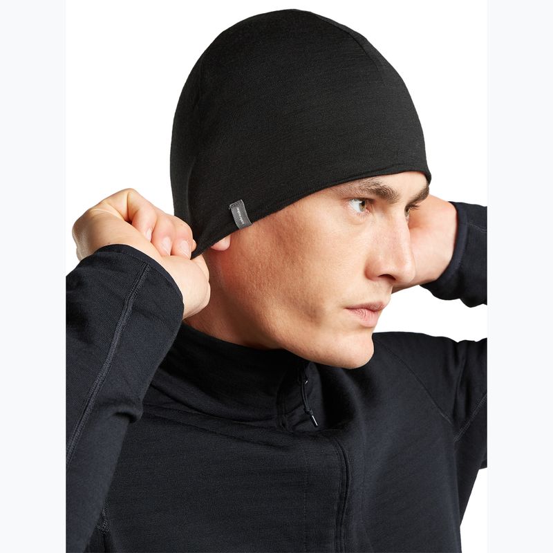 Sapka icebreaker Merino 260 Oasis Vertex Reversible Beanie Chillwave black/obsidian 8