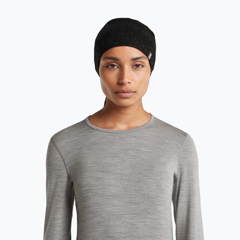 Sapka icebreaker Merino 260 Oasis Vertex Reversible Beanie Chillwave black/obsidian 9