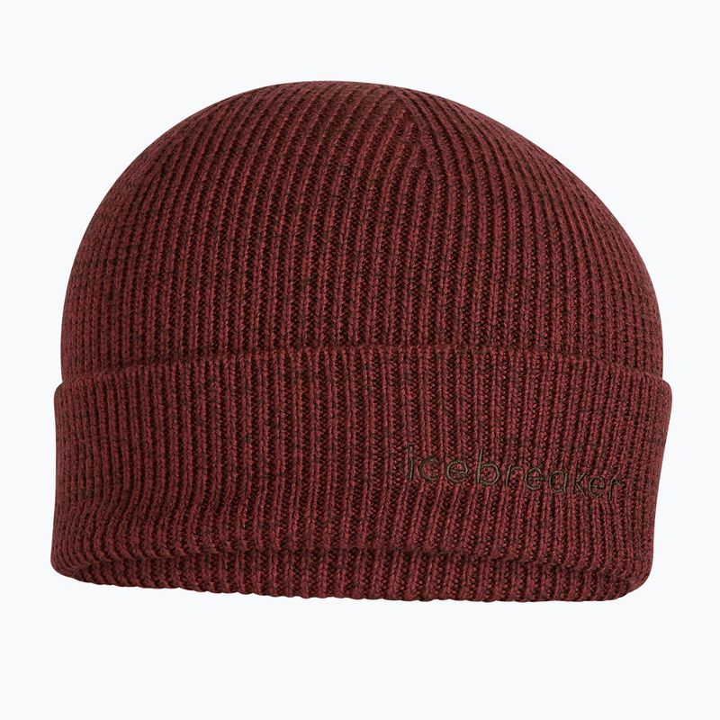 Téli sapka icebreaker Merino All Day Toque Beanie port/bittersweet