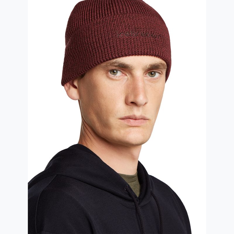 Téli sapka icebreaker Merino All Day Toque Beanie port/bittersweet 4