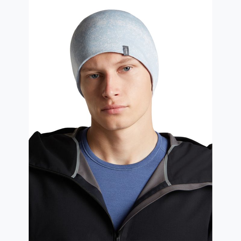 Sapka icebreaker Merino 260 Oasis Vertex Reversible Beanie Chillwave snow/zinc blue 5