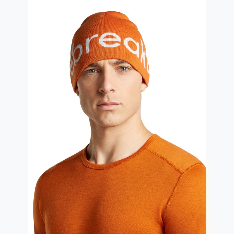 Téli sapka icebreaker Merino Icebreaker Beanie spice/ecru heather 3