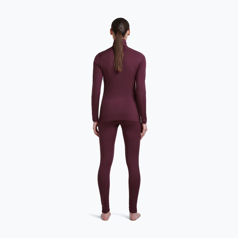 Női thermoaktív nadrág Icebreaker Merino 200 Oasis High Rise Leggins dark berry 4