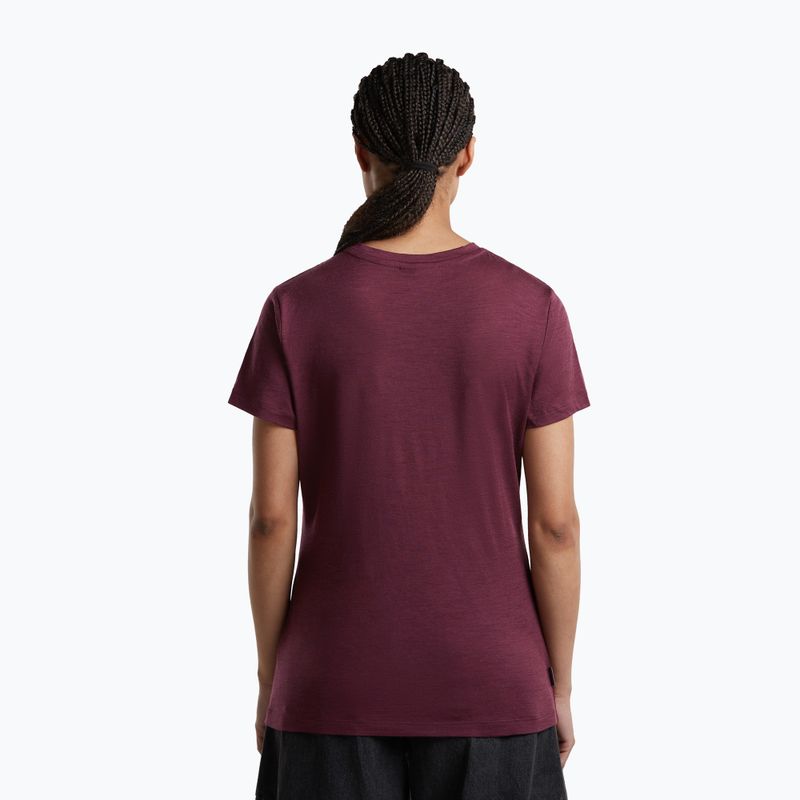 Női trekking póló icebreaker Merino 150 Tech Lite III dark berry 3