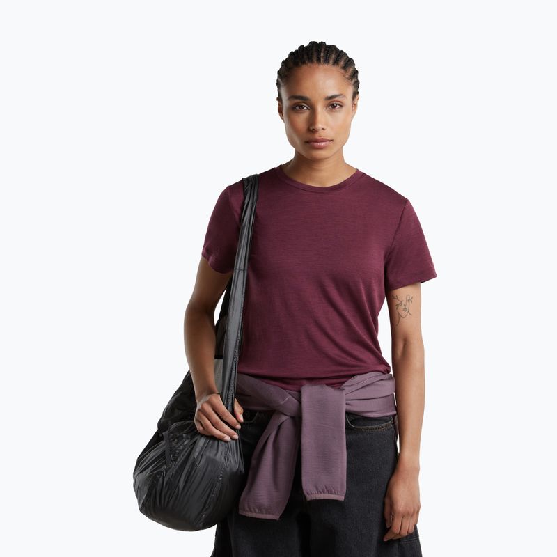 Női trekking póló icebreaker Merino 150 Tech Lite III dark berry 5
