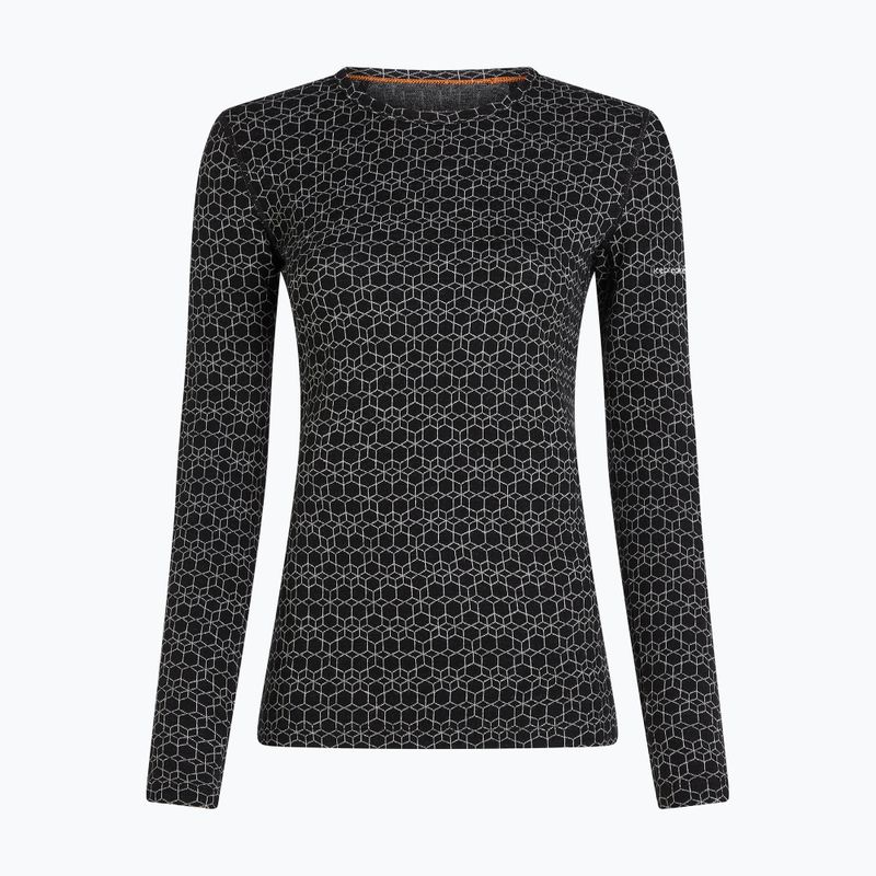 Női Termoaktiv pulóver Icebreaker Merino 260 Tech Vertex Crewe Black/Snow 5
