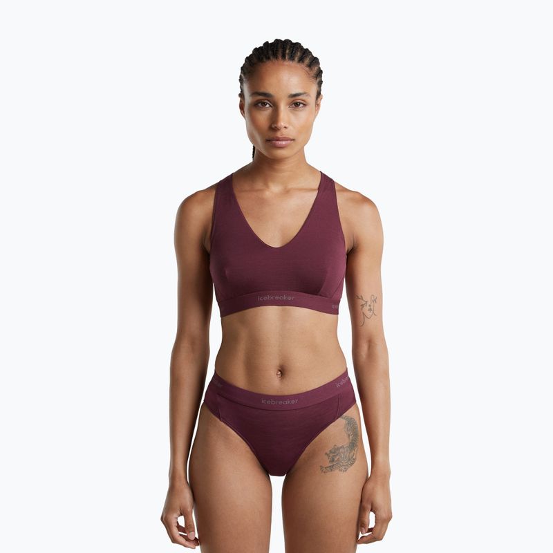 Termoaktív melltartó icebreaker Merino 125 Cool-Lite Sprite Racerback dark berry 2