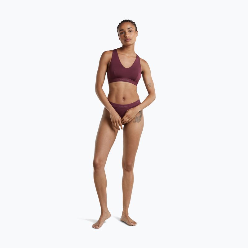 Termoaktív melltartó icebreaker Merino 125 Cool-Lite Sprite Racerback dark berry 3