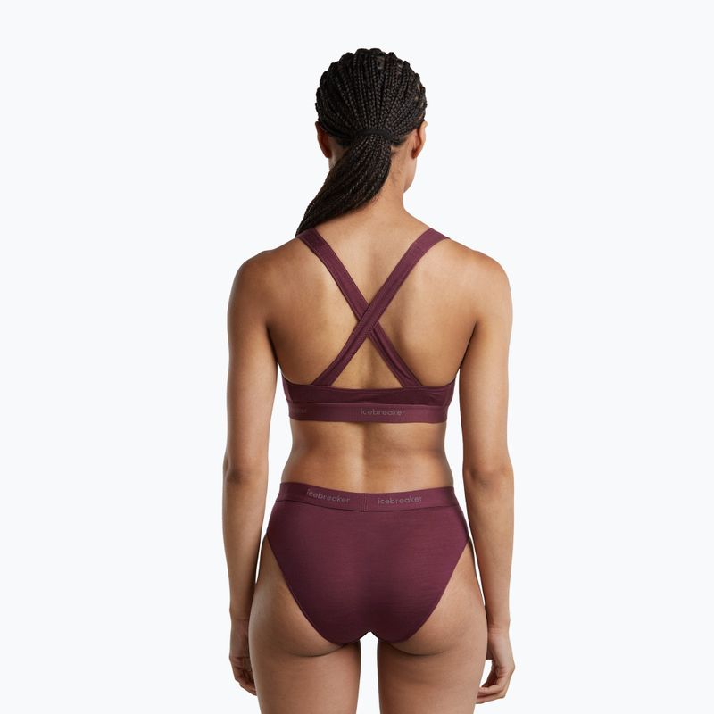 Termoaktív melltartó icebreaker Merino 125 Cool-Lite Sprite Racerback dark berry 4