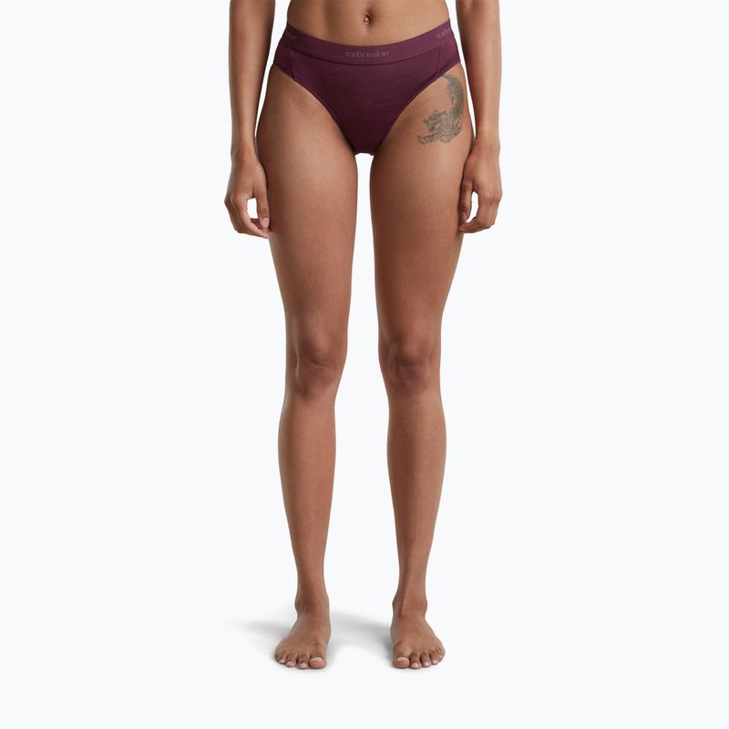 Női női termoaktív bugyi Icebreaker Merino 125 Cool-Lite Sprite Hipster dark berry 2