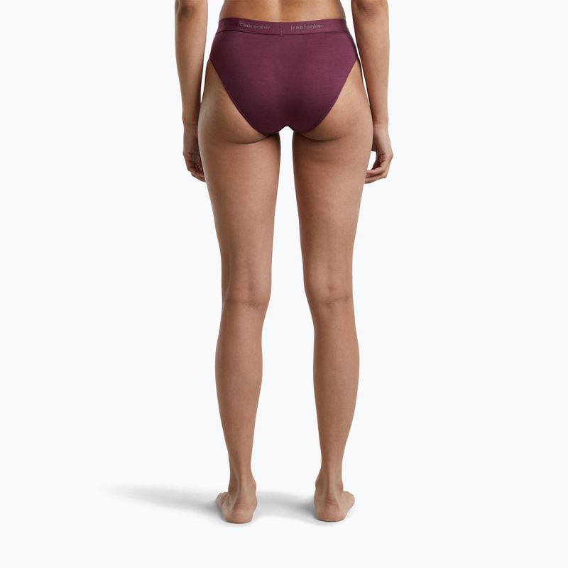 Női női termoaktív bugyi Icebreaker Merino 125 Cool-Lite Sprite Hipster dark berry 4