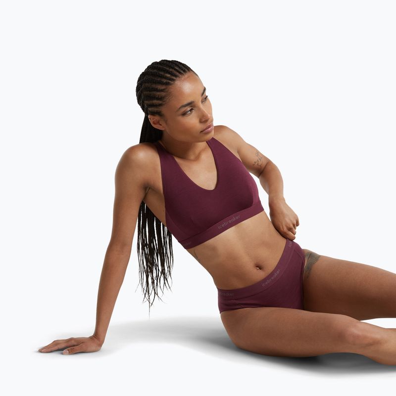 Női női termoaktív bugyi Icebreaker Merino 125 Cool-Lite Sprite Hipster dark berry 5