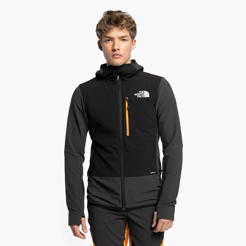 Férfi The North Face Dawn Turn Hybrid Ventrix Midlayer Midlayer szürke NF0A7Z8QMN81 Sífelső pulóver