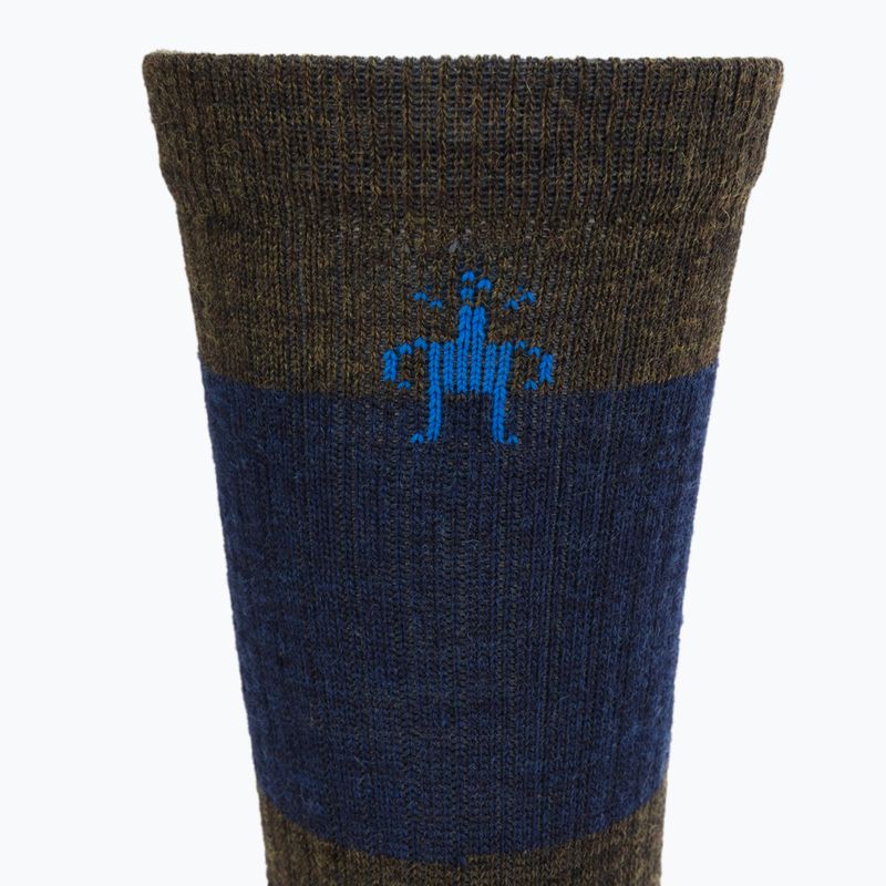 Smartwool Everyday Blocked Stripe Crew zöld-kék trekking zokni SW001940D11 3