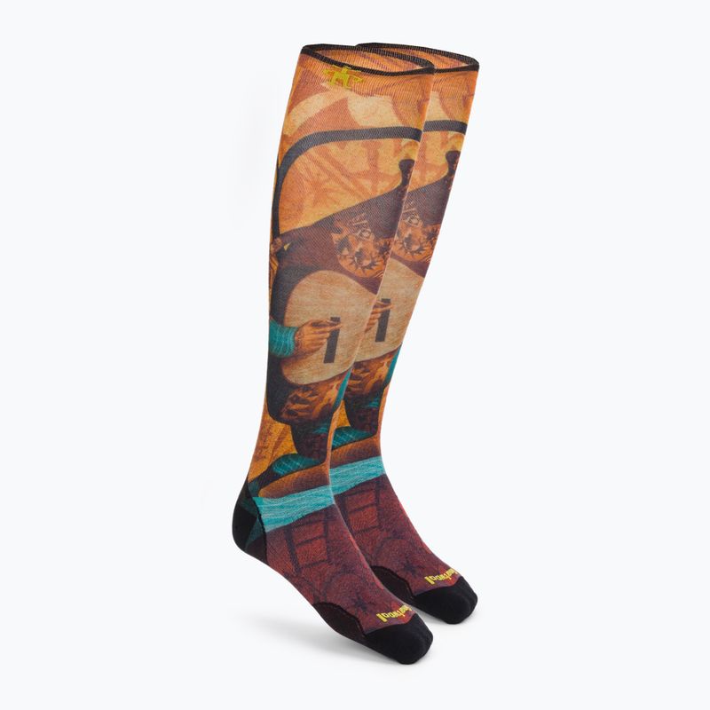 Férfi Smartwool Ski Zero Cushion Memory Quilt Print OTC narancssárga SW001917150 zokni SW001917150 zokni