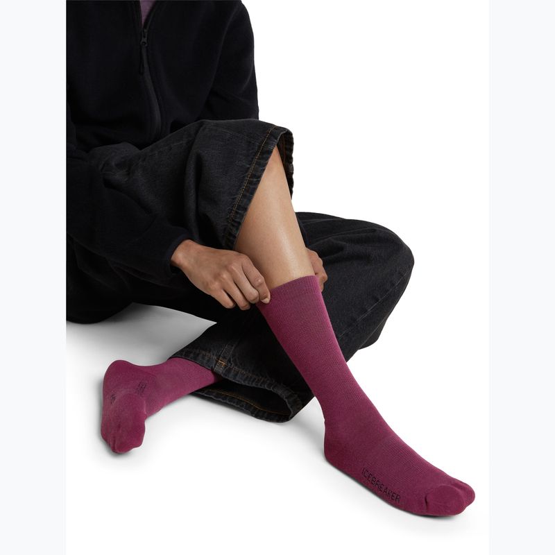 Női zokni Icebreaker Merino Lifestyle Light Crew dark berry 4