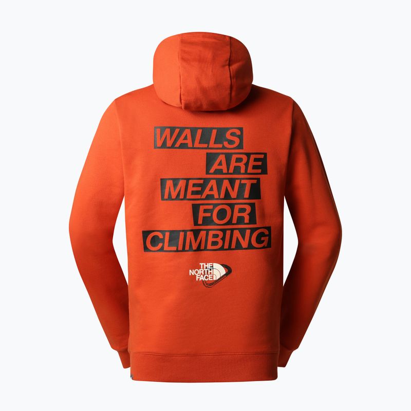 Férfi trekking pulóver The North Face Outdoor Graphic Hoodie Világos narancssárga NF0A827ILV41 2