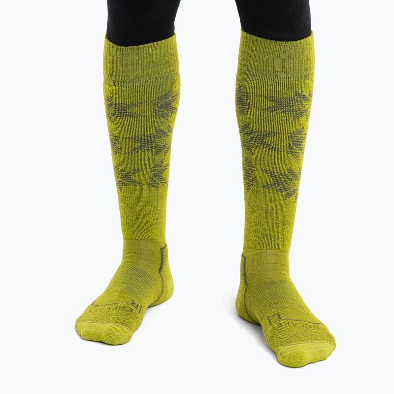 Férfi Icebreaker Ski+ Light OTC Ski Heritage bio lime/loden zokni 2