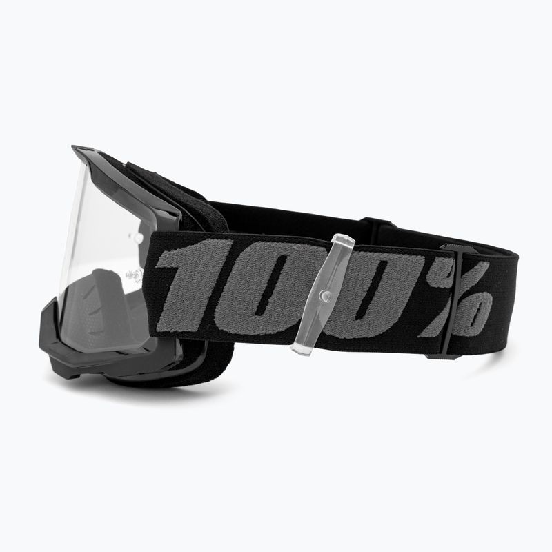 Gyermek kerékpáros szemüveg 100% Strata 2 Junior 50031-00001 fekete/tiszta 4