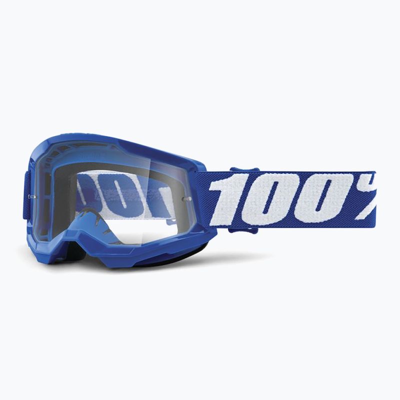 Gyermek kerékpáros szemüveg 100% Strata 2 Junior kék/tiszta 5