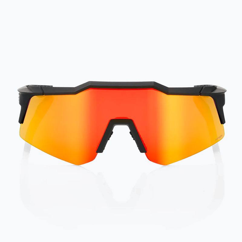 100% Speedcraft XS puha tapintású fekete/hiper vörös többrétegű tükör napszemüveg 2