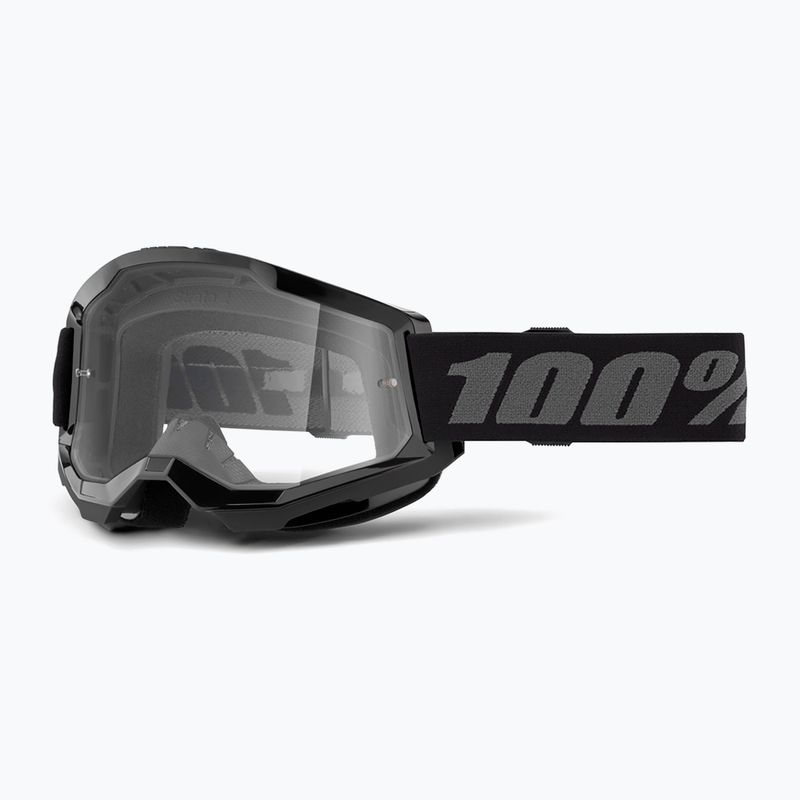 Gyerek kerékpáros szemüveg 100% Strata 2 Junior black/clear 5