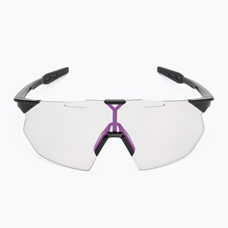 100% Hypercraft SQ fényes fekete/fotokróm lila tükör napszemüveg 3