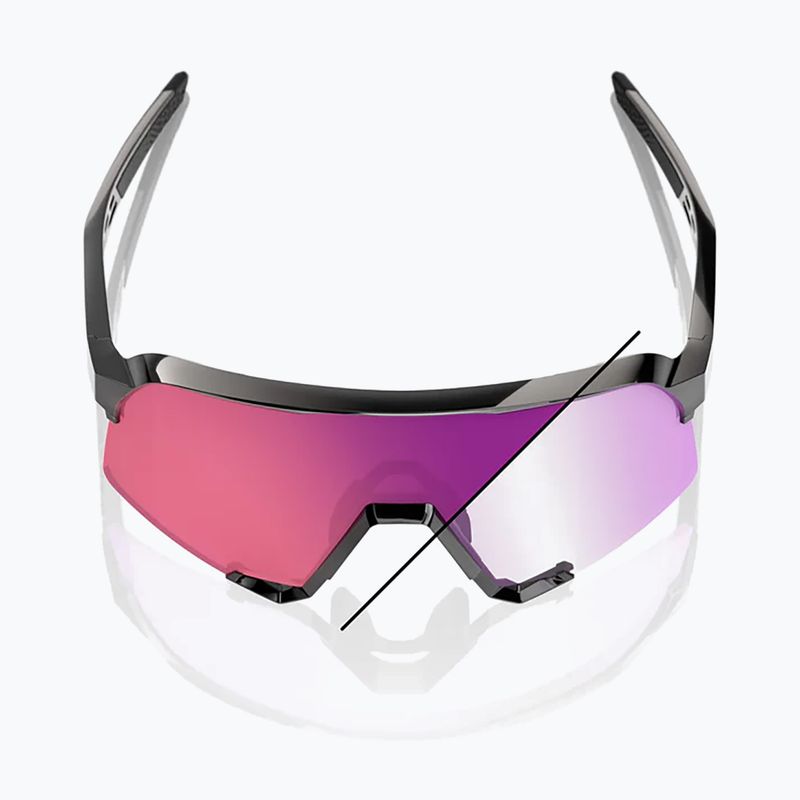Napszemüveg 100% S3 LE gloss black/purple flash mirror photochromic 3