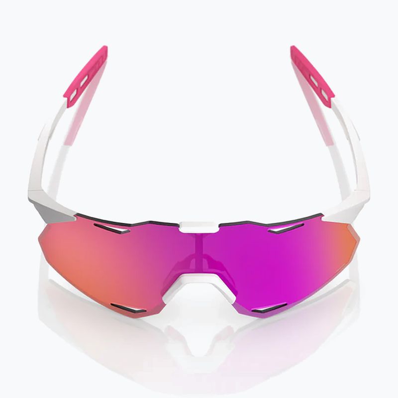 Napszemüveg 100% Hypercraft XS matte white/pink/hiper vital pink mirror 3