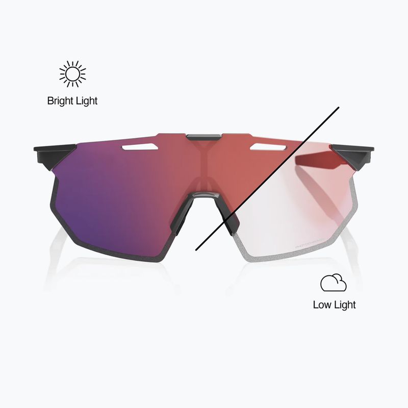 Napszemüveg 100% Hypercraft SQ gloss light grey/rose gold mirror photochromic 4