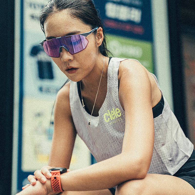 Napszemüveg 100% Hypercraft SQ satin storm metallic/purple mirror 6