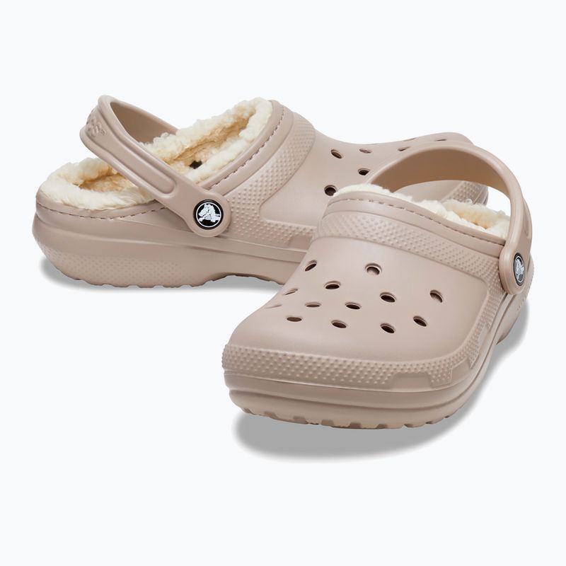 Papucs Crocs Classic Lined Clog mushroom/bone 14