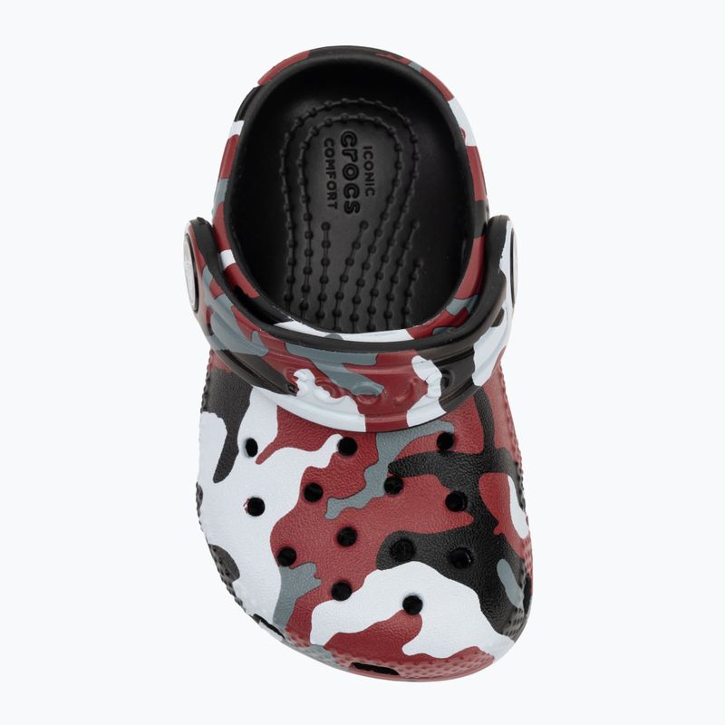 Crocs Classic Camo Clog Gyerek flip-flop fekete/piros 6