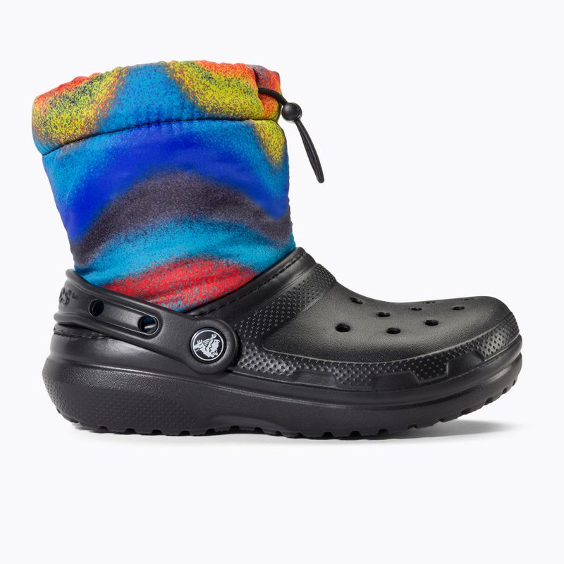 Crocs Classic bélelt Spray Dye Boot Gyerek hócsizma fekete/multi 2