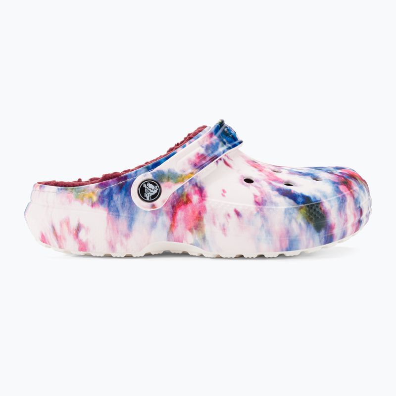 Női Crocs Classic Lined Tie Dye Clog bordó/multi flip-flopok 3