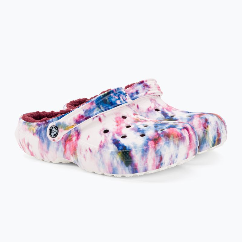 Női Crocs Classic Lined Tie Dye Clog bordó/multi flip-flopok 5