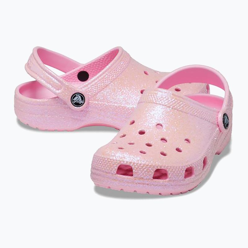 Gyerek papucs Crocs Classic Glitter Clog flamingo 11