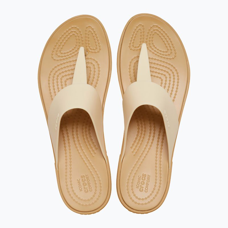 Flip-flop papucs, női Crocs Tulum Flip vanilla 12