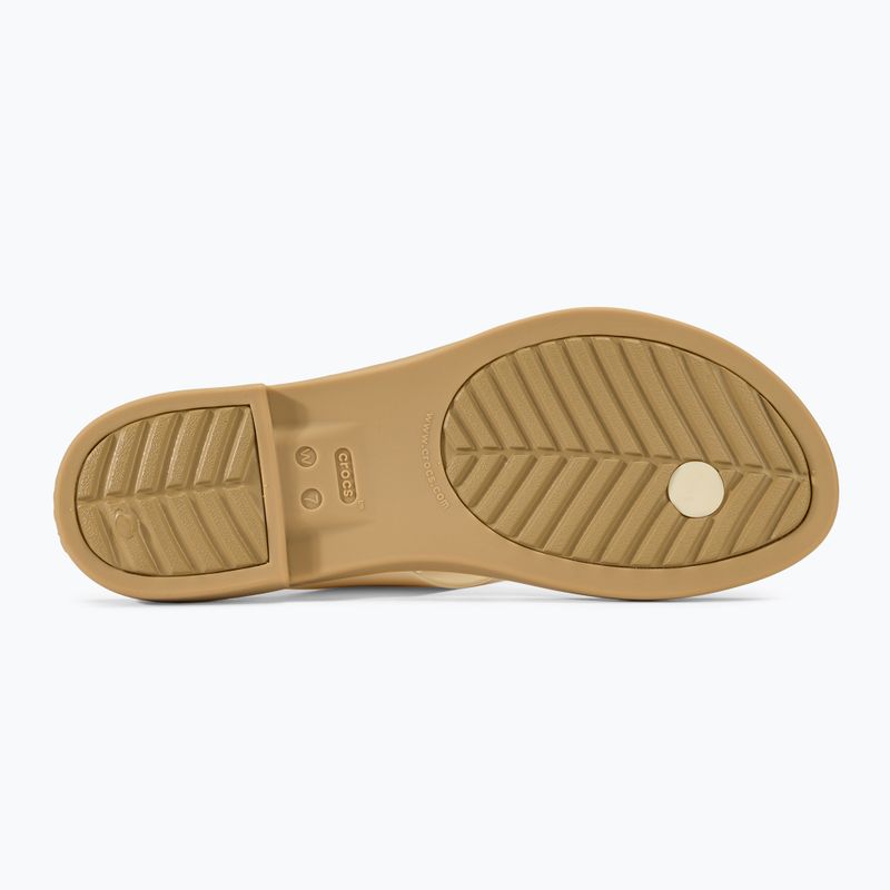 Flip-flop papucs, női Crocs Tulum Flip vanilla 4