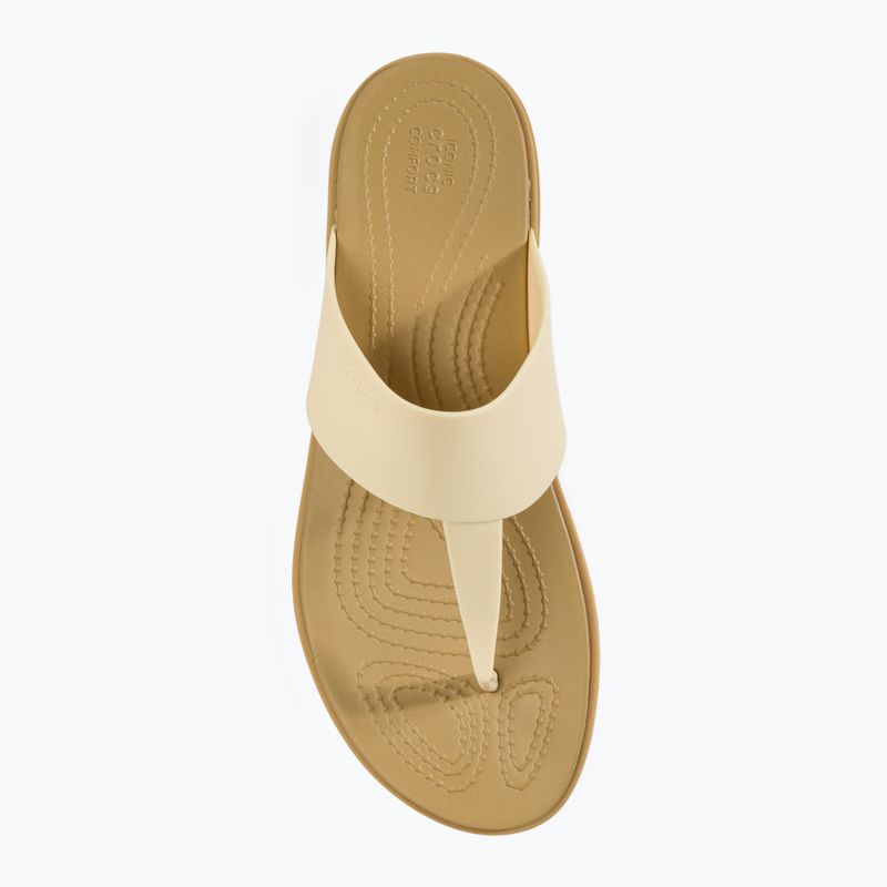 Flip-flop papucs, női Crocs Tulum Flip vanilla 5