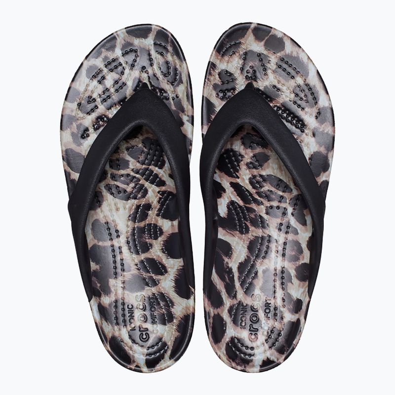Női flip-flop papucs Crocs Kadee II Graphic black/multi animal 11
